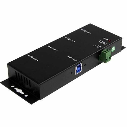 Front Standard. Startech - Mountable 4 Port Rugged Industrial SuperSpeed USB 3.0 Hub.