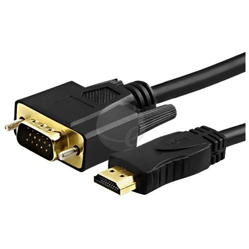 Best Buy: eForCity HDMI Male to VGA HD-15 Cable 6Ft (1.8m) Black 336089