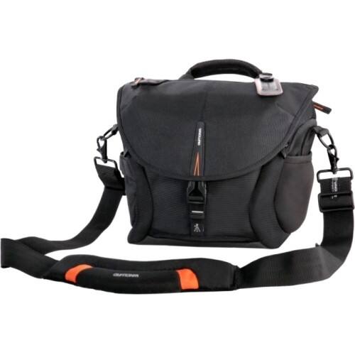 Front Standard. Vanguard - The Heralder Carrying Case (Messenger) for 10" Camera, Tripod, Lens, Tablet PC - Black.