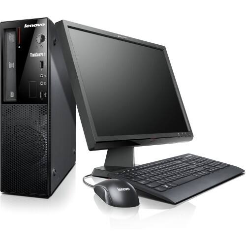 Front Standard. Lenovo - ThinkCentre Edge Desktop Computer - 4 GB Memory - 500 GB Hard Drive - Glossy Black.