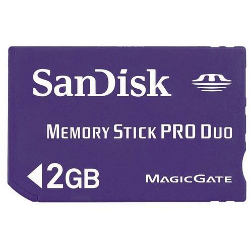 Front Standard. SanDisk - 2 GB Memory Stick PRO Duo - 1 Card.