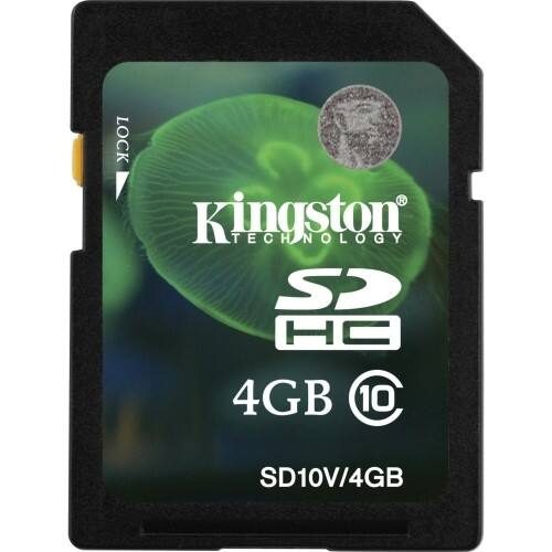 Front Standard. Kingston - 4 GB Secure Digital High Capacity (SDHC) - 1 Card.