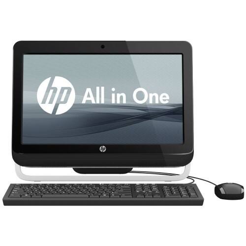 Front Standard. HP - 20" Business Desktop All-in-One Computer - 2 GB Memory - 250 GB Hard Drive - Black.