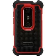 Front Large. Ballistic - Hard Shell Gel Carrying Case With Holster for HTC Evo 3D - Black, Red.