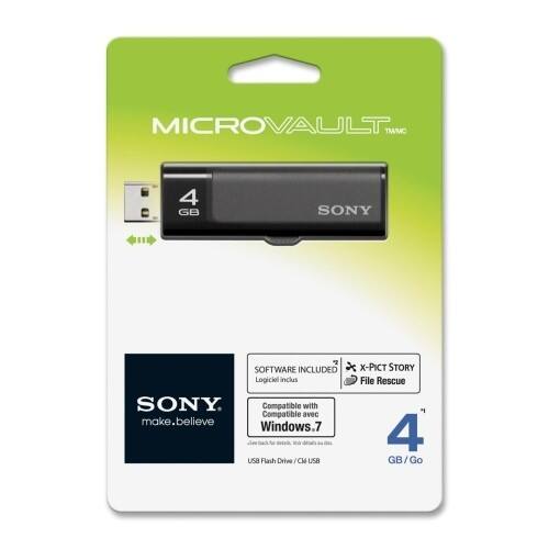 Front Standard. Sony - Micro Vault USM4GN Flash Drive.
