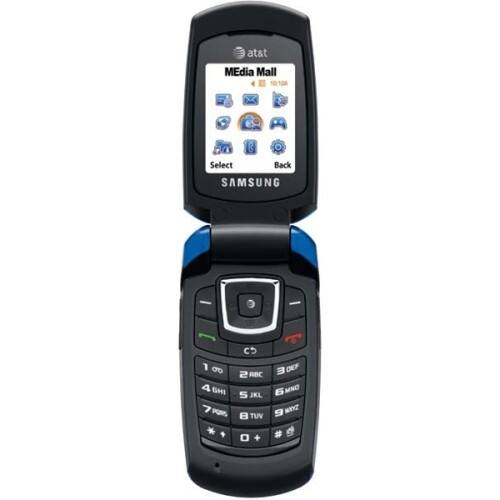 Front Standard. Samsung - Cellular Phone - Blue.