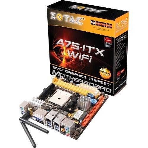 Front Standard. Zotac - Desktop Motherboard - AMD A75 Chipset - Socket FM1 - Retail Pack.