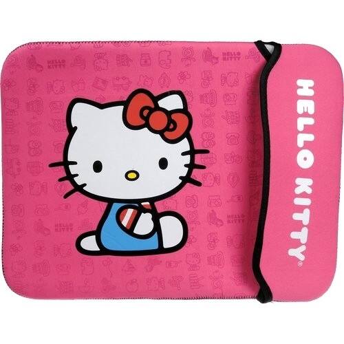 Front Standard. Hello Kitty - Hello Kitty 20509 Neoprene Sleeve Case for Netbook/Notebook - 12 - Pink.