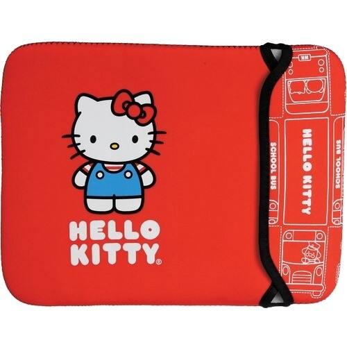 Front Standard. Sakar - Hello Kitty 20609 Neoprene Sleeve Case for Laptops/Notebooks - 14 - Red.