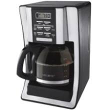 Front Large. Mr. Coffee - Brewer - Black, Brushed Chrome.