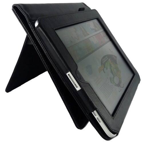 Front Standard. AGPtek - Carrying Case (Flip) for iPad - Black.