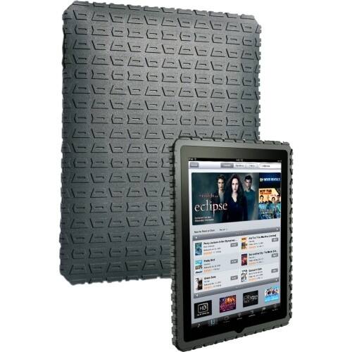 Front Standard. Gumdrop Cases - Moto iPad Case - Gray.