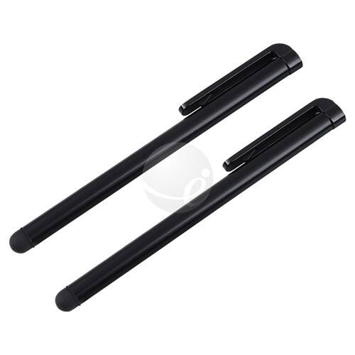 Front Standard. eForCity - 2-Pack Universal Touch Screen Stylus Compatible With iPhone/iPad/Xoom/Playbook - Black.