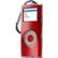 Front Standard. Belkin - F8Z141-RED Metal Top Clear Acrylic Case for iPod Nano 2G - Clear, Red.