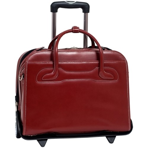 McKlein Willowbrook Detachable Wheeled Briefcase - Red