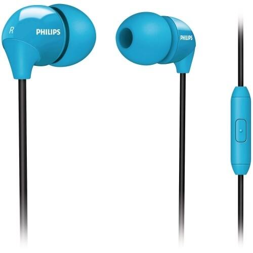 Front Standard. Philips - SHE3575BB Earset - Blue.