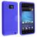 Front Standard. eForCity - Silicone Skin Case Compatible With Samsung Galaxy S II AT & T i777 - Blue.