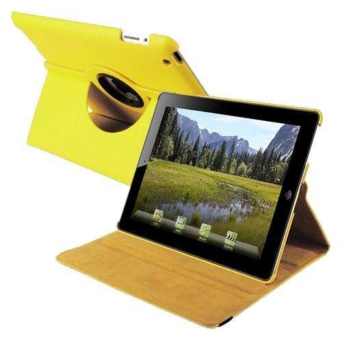 Front Standard. eForCity - Carrying Case for iPad - Yellow.