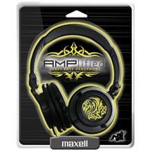 Front Large. Maxell - AMPlified Headphone - Yellow.