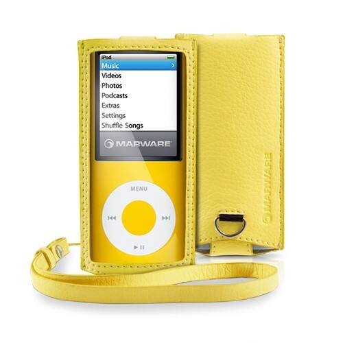 Front Standard. Marware - Nuances Carrying Case for iPod - Yellow.