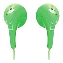 Front Large. iLuv - Bubble Gum II Earphone - Green.