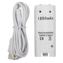 Front Large. Fosmon - Nintendo Wii Remote Rechargeable Battery and Charger.