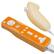 Front Standard. Fosmon - TwoTone Silicone Case For Nintendo Wii Remote and Nunchuk - Orange.