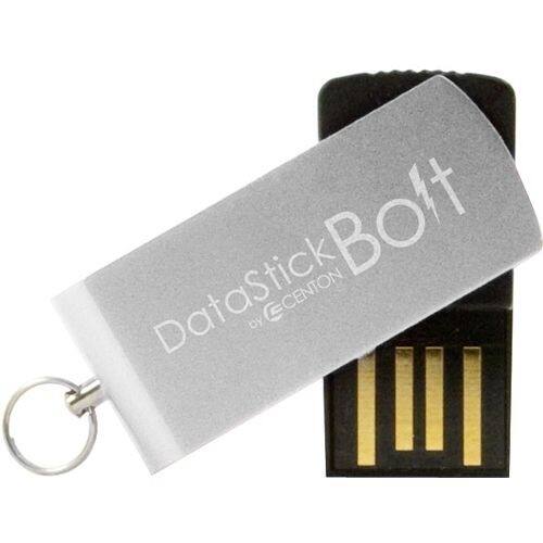 Front Standard. Centon - DataStick Bolt 8GBDSB-SILVER 8 GB USB 2.0 Flash Drive.