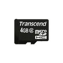 Front Large. Transcend - 4 GB MicroSD High Capacity (microSDHC) - 1 Card.