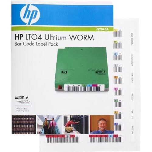 Front Standard. HP - LTO4 Ultrium WORM Barcode Label.