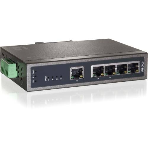 Front Standard. LevelOne - Industrial PoE Switch.