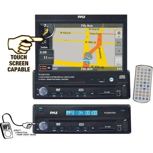 Front Standard. Pyle - 7" Automobile Audio/Video GPS Navigation System.