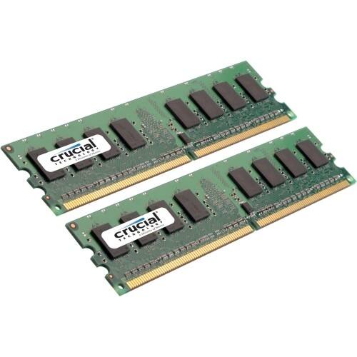 Front Standard. Crucial - CT2KIT25672AA80E 4GB DDR2 SDRAM Memory Module.