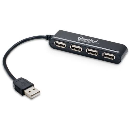 Front Standard. Connectland - 4-port USB Hub.