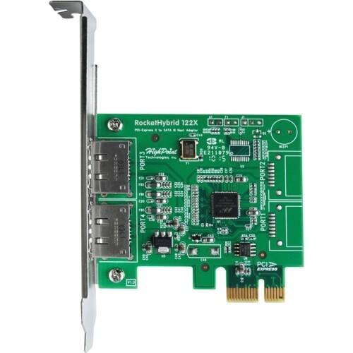 Front Standard. HighPoint - RocketHybrid 2-port PCI Express Serial ATA Controller.