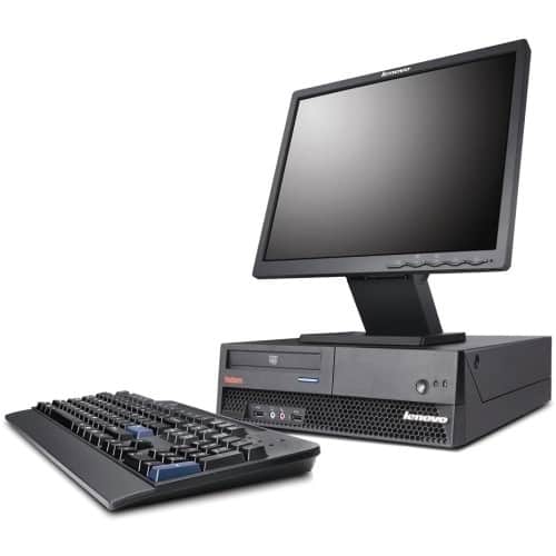 Front Standard. Lenovo - 19" ThinkCentre Desktop Computer - 2 GB Memory - 400 GB Hard Drive.