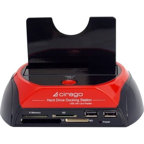 Front Standard. Cirago - Drive Dock - External, - Black, Red.