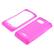 Front Standard. Fosmon - Translucent Silicone Case For Samsung m900 Moment - Pink.
