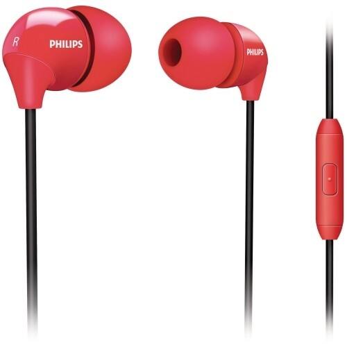 Front Standard. Philips - SHE3575BK Earset - Pink.