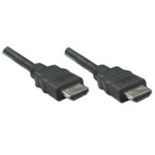 Front Large. Manhattan Products - High Speed HDMI Display Cable - Black.