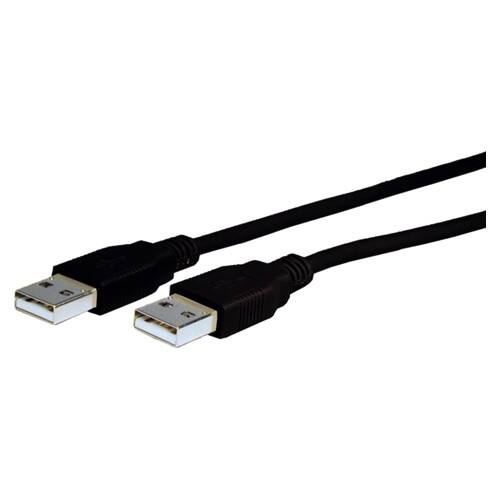 Front Standard. Comprehensive - USB 2.0 A to A Cable 10ft - Black.