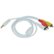 Front Standard. CableWholesale - Stereo Audio/Composite Video Cable Adapter - White.