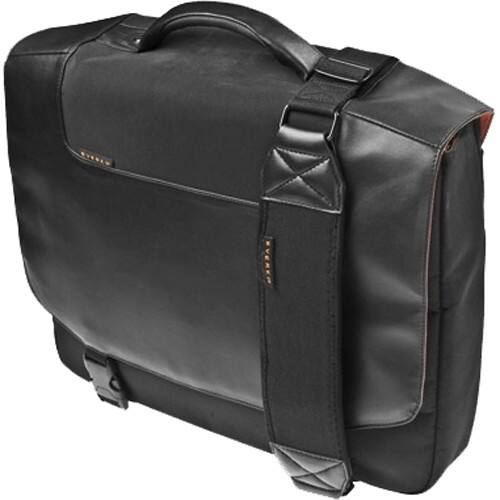 Front Standard. Everki - Carrying Case (Messenger) for 15.4" Notebook - Black.