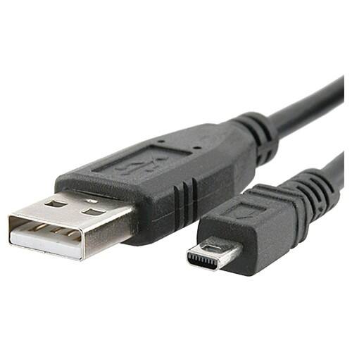 Front Standard. eForCity - USB Data Transfer Cable - Black.