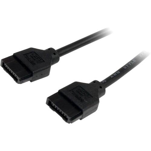 Front Standard. Startech - 24in Latching Round SATA Cable - Black.