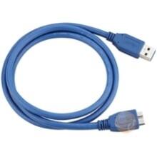 Front Large. eForCity - SuperSpeed USB 3.0 Cable, Type A to Type B Micro, M/M, 3 FT, - Blue.