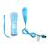 Front Standard. AGPtek - Light Blue Nintendo Wii Remote Controller and Nunchuk Combo Replacement.