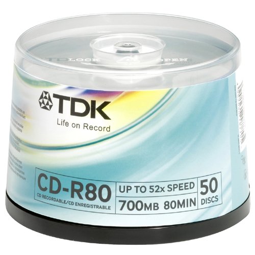 Tdk 50 Pack 48x Cd R Disc Spindle Cd R80cb50 Best Buy