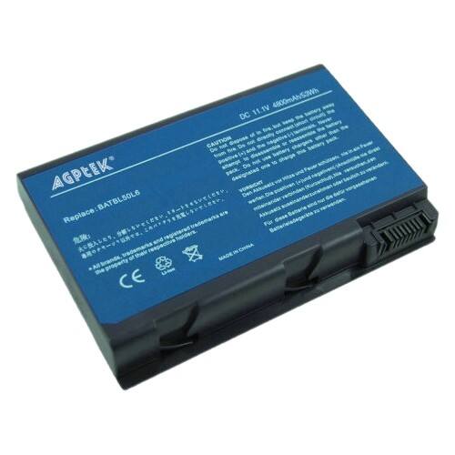 Front Standard. AGPtek - Acer Aspire 3100 3102 3650 3690 5100 5102 batbl50l4 Battery Replacement 6 Cell.