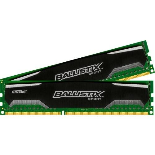 Front Standard. Crucial - 4GB kit (2GBx2), Ballistix 240-pin DIMM, DDR3 PC3-12800 Memory Module.